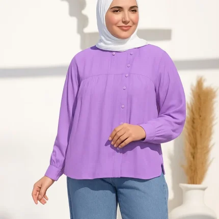 blouse hijab lavender
