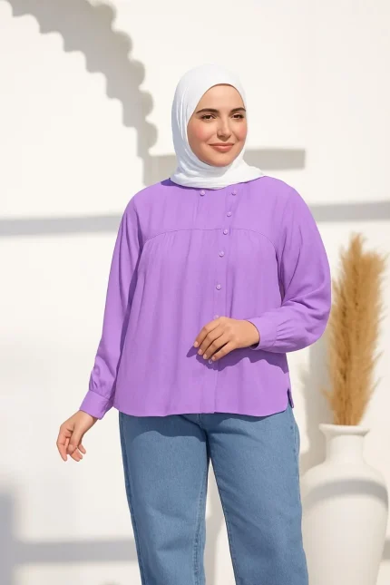 blouse hijab lavender
