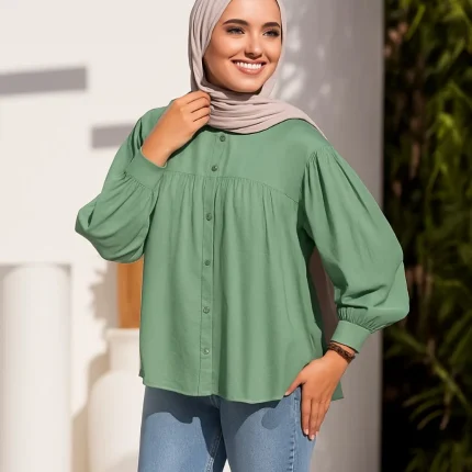 blouse hijab mint
