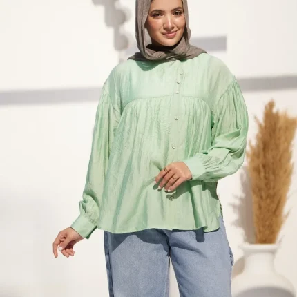 blouse hijab mint style
