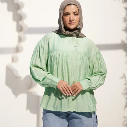 blouse mint hijab