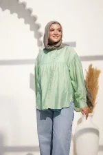 بلوزة حجاب ستايل مينت