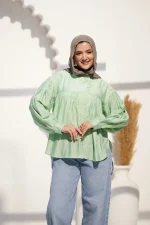 بلوزة حجاب ستايل مينت