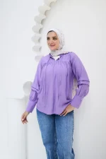 blouse lavandar hijab