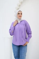blouse lavandar hijab
