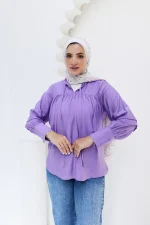blouse lavandar hijab