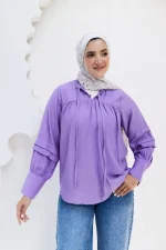 blouse lavandar hijab