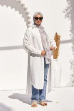 long shirt dress white