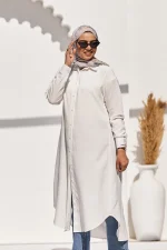 long shirt dress white