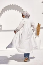 long shirt dress white