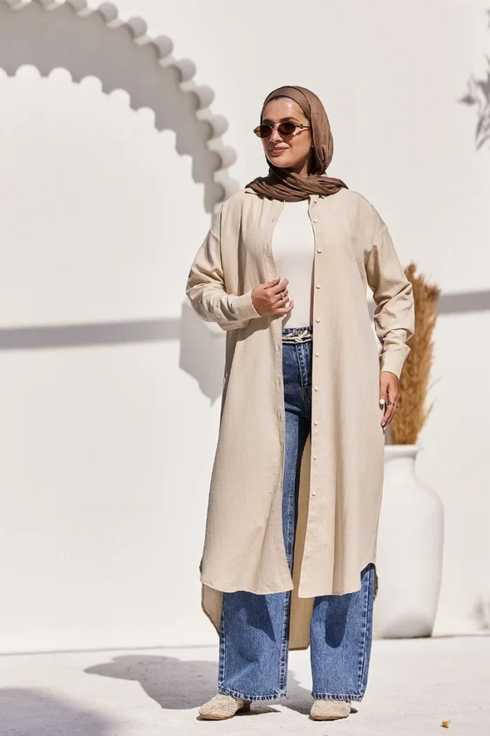 long shirt dress linen shein price