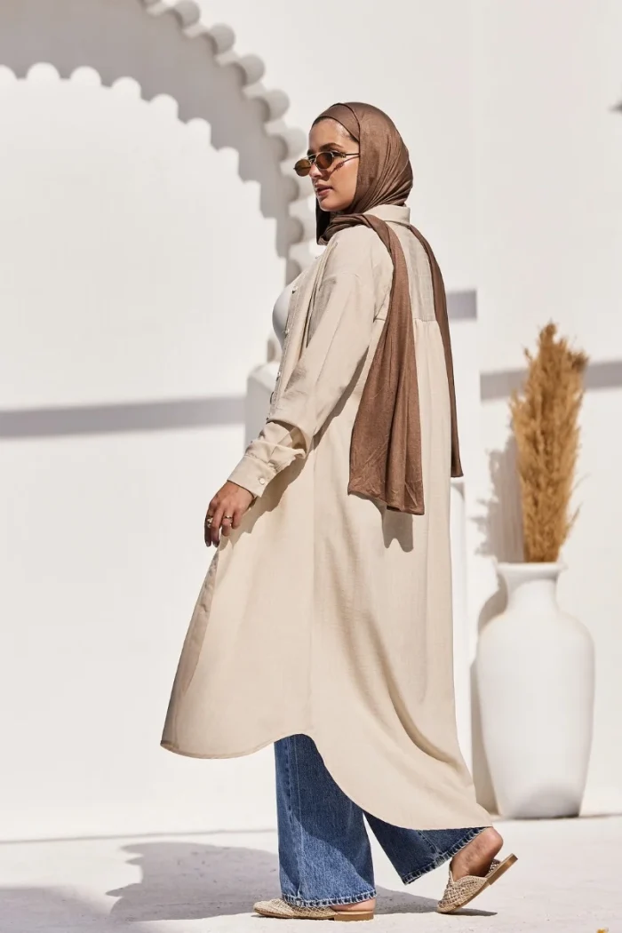 long shirt dress linen shein price