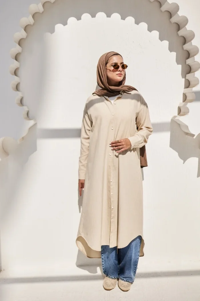 long shirt dress linen shein price