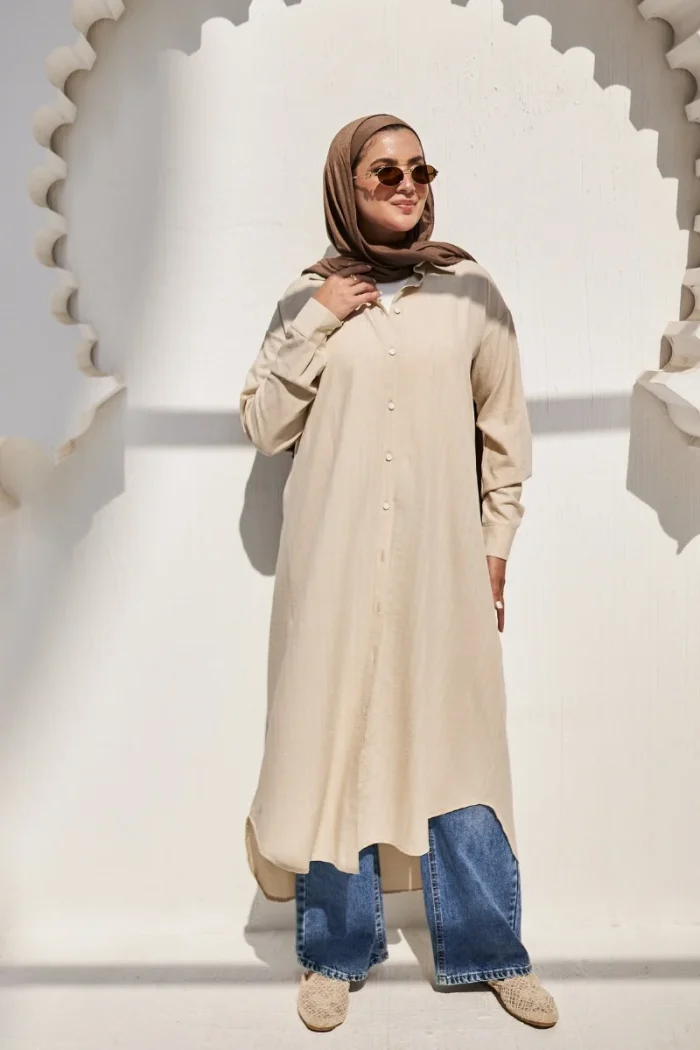 long shirt dress linen shein price