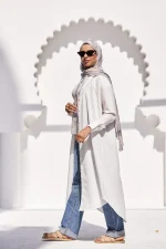 long shirt dress white