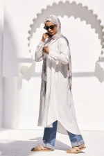 long shirt dress white