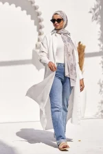 long shirt dress white