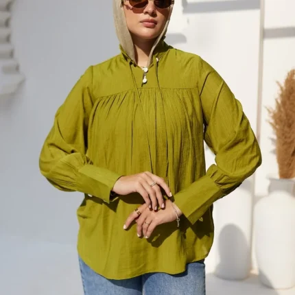 blouse linen pistachio