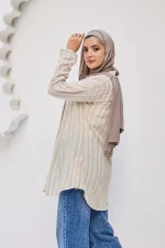 shein chemise stripped