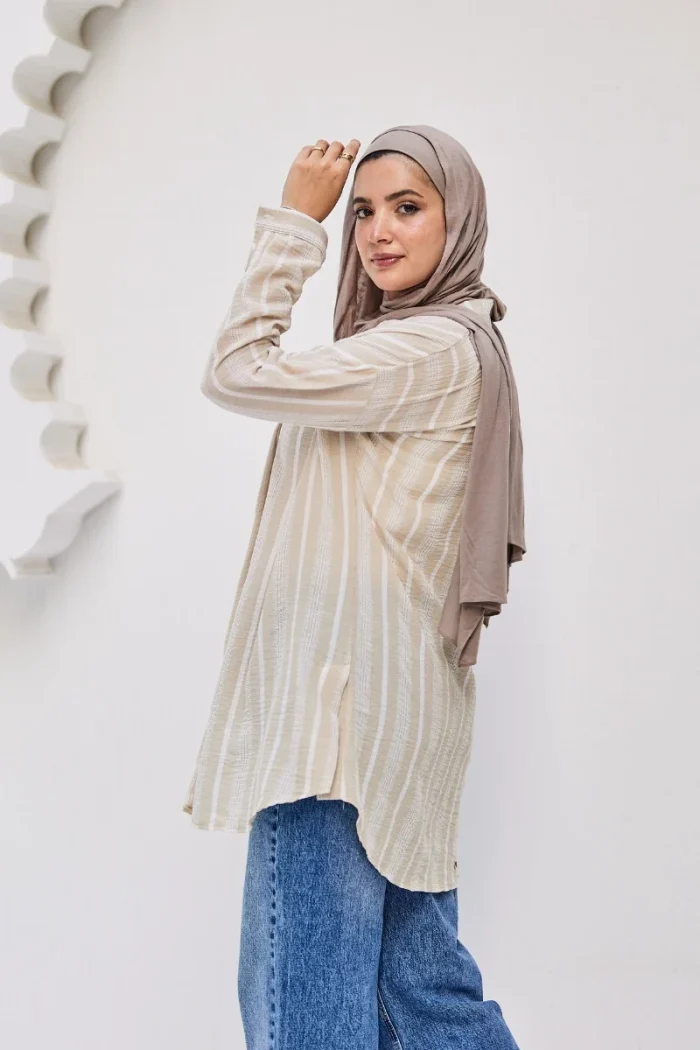 shein chemise stripped