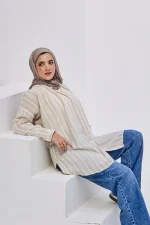 shein chemise stripped