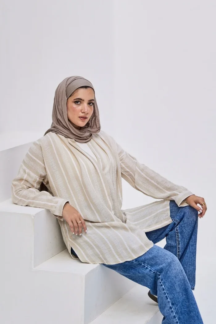 shein chemise stripped