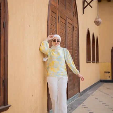 بنطلون حريمي فورمال بوسط عالي أبيض