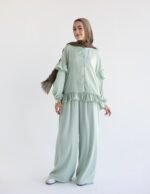 Stylish girly co-ord set in pastel colors for summer fashion"
