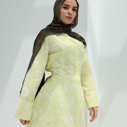 Butter Yellow popline cotton summer dress