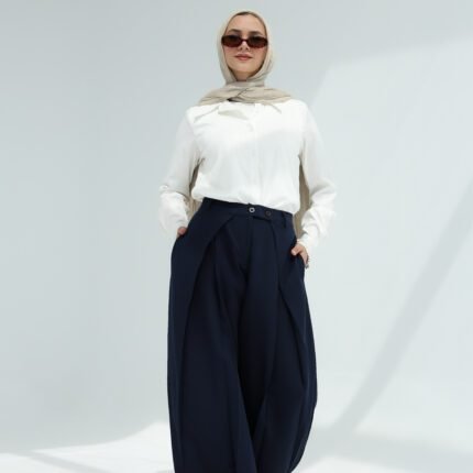 Trendy Blue-black Balloon pants for Women