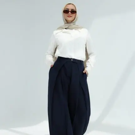 Trendy Blue-black Balloon pants for Women